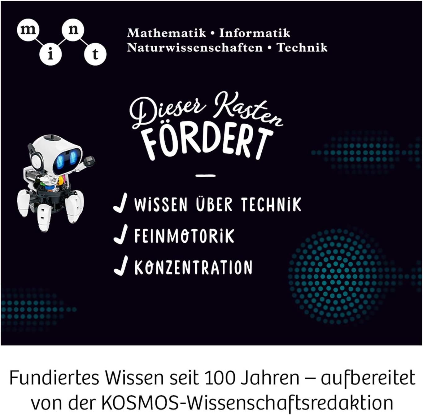 Kosmos 621001 - Chipz - Der intelligente Roboter für Kinder, folgt Bewegungen, weicht aus, Licht Sound Spielzeug