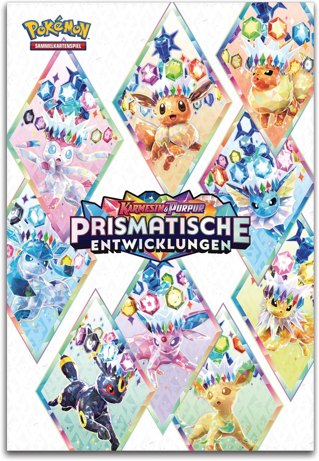 Pokemon prismatische Entwicklungen Poster Kollektion (3 Booster Packs + 3 Promo) DE