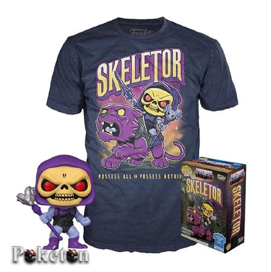 FUNKO POP Master of the Universe #1000 Skeletor+ T-Shirt (M) - Vinyl Figur NEU