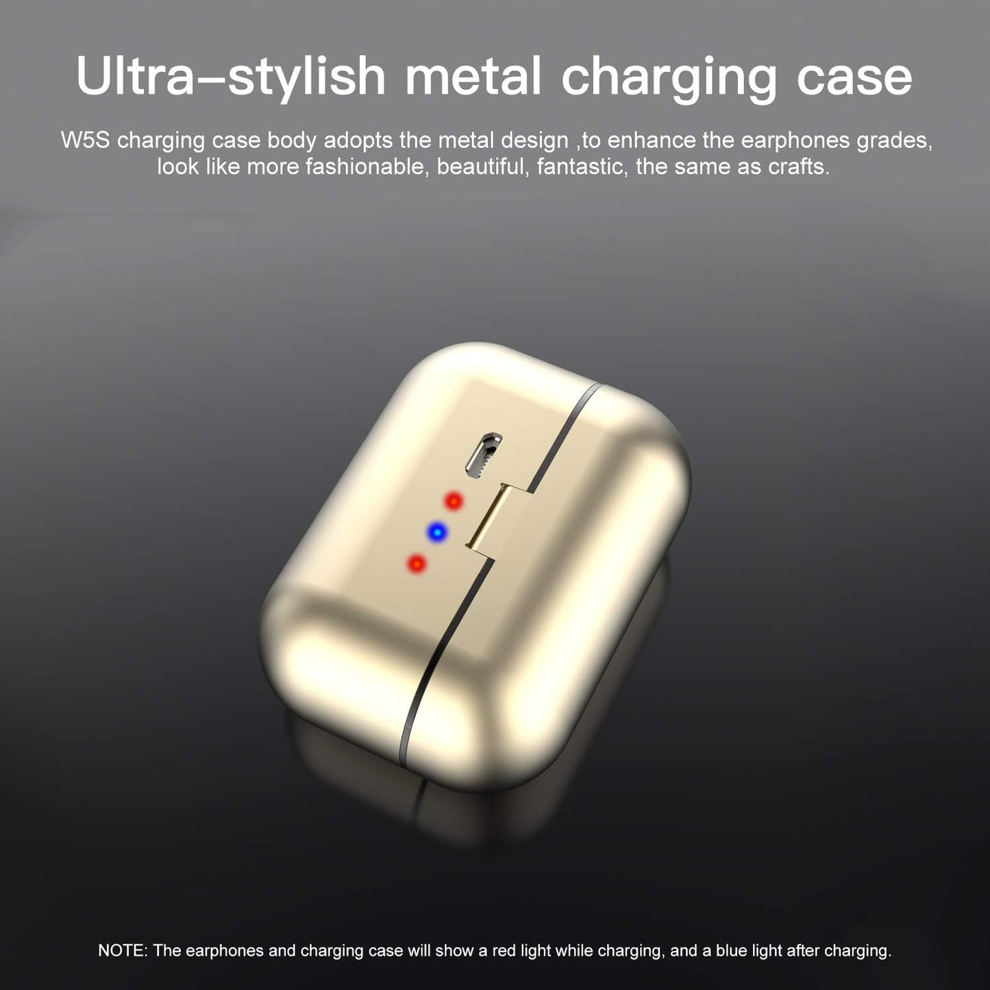 Umi Bluetooth Kopfhörer Sport Metall Rose Gold In Ear Kabellos IPX7 wasserdicht LED