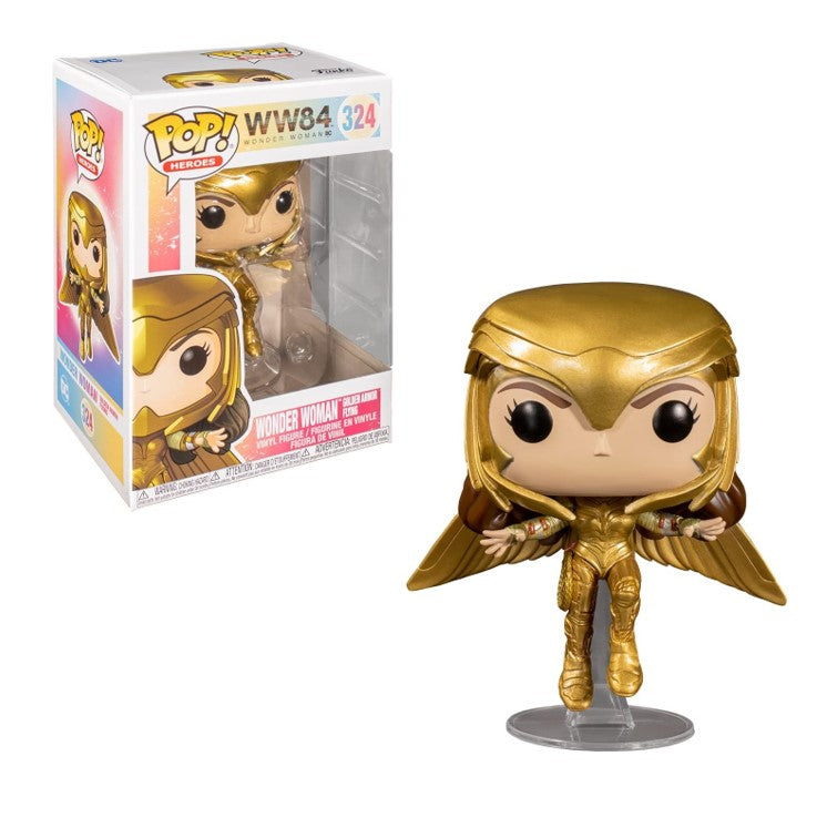 FUNKO POP WW84 #324 Wonder Woman (Golden Armor Flying) - Vinyl Figur NEU