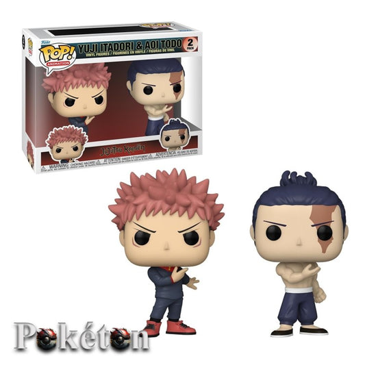FUNKO POP Jujutsu Kaisen 2er Pack Yuji Itadori & Aoi Todo - Vinyl Figur NEU