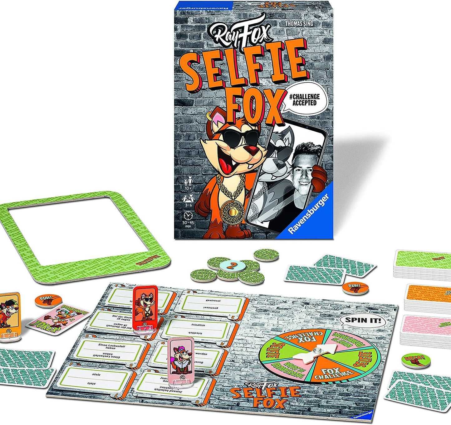 Ravensburger Ray Fox Selfie Fox - Familienspiel Partyspiel Brettspiel Gesellschaftsspiel