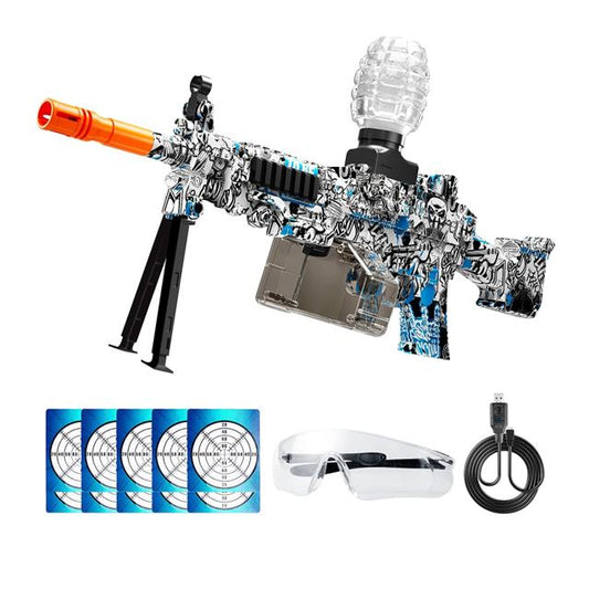 Gel-Ball-Blaster, elektrischer Splatter-Ball-Blaster, mit Schutzbrille, 50000 Munition