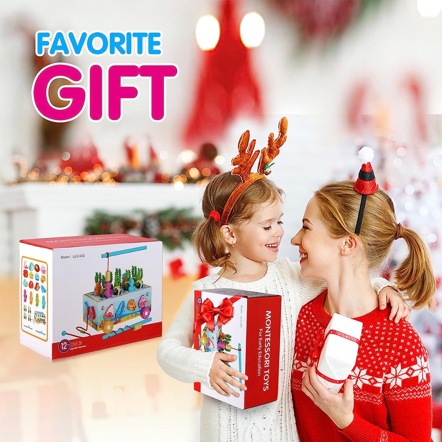 Magnetisches Angelspiel Montessori Spielzeug Holzspielzeug Motorikspielzeug Lernspielzeug