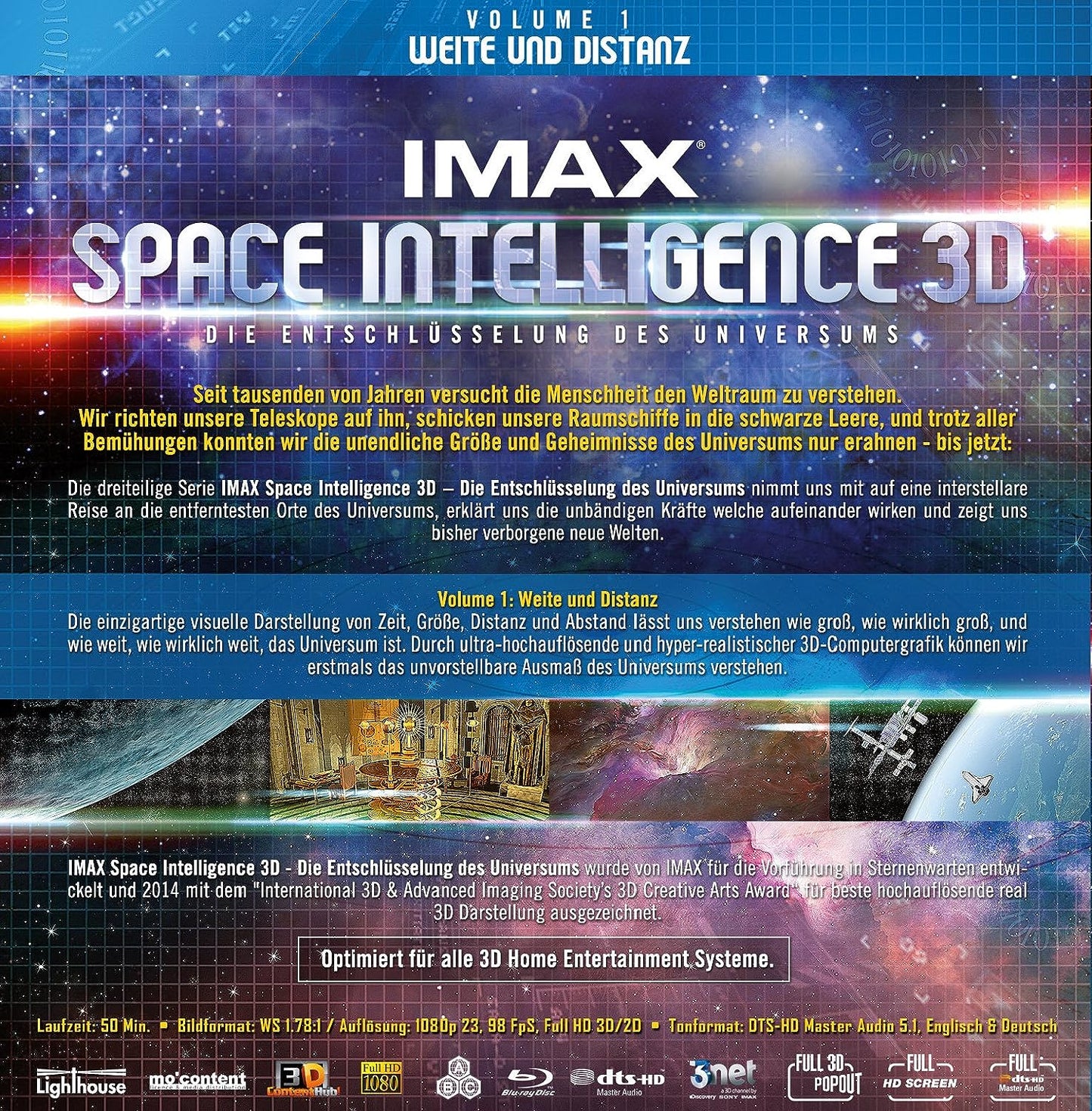 IMAX Space Intelligence 3D - Volume 1 Weite und Distanz - Blu Ray 3D - NEU & OVP