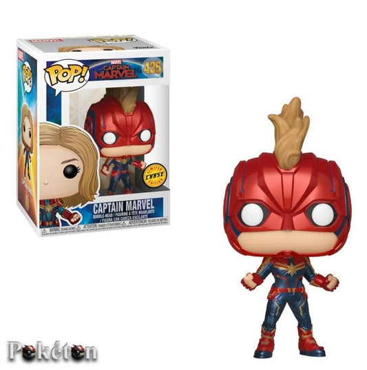 FUNKO POP Marvel #425 Captain Marvel (Chase Edition) - Vinyl Figur NEU