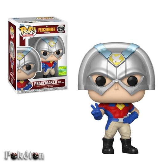 FUNKO POP DC #1260 Peacemaker with Peace Sign - 2022 Summer Convention - Figur NEU OVP