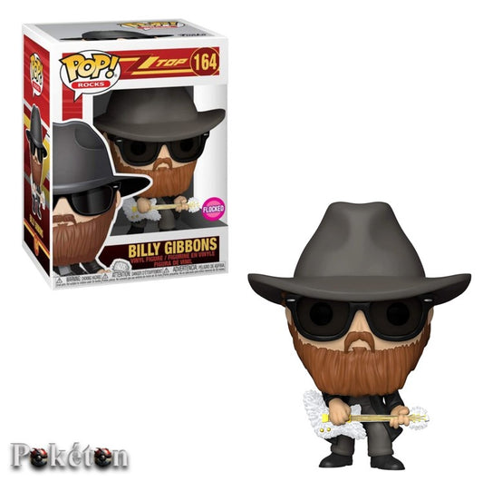 FUNKO POP ZZ Top #164 Billy Gibbons (Flocked) - Vinyl Figur NEU OVP