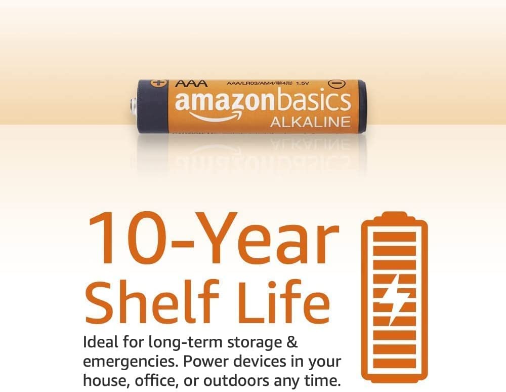 Amazon Basics AAA-Alkalibatterien, leistungsstarke Batterien, 1.5 V