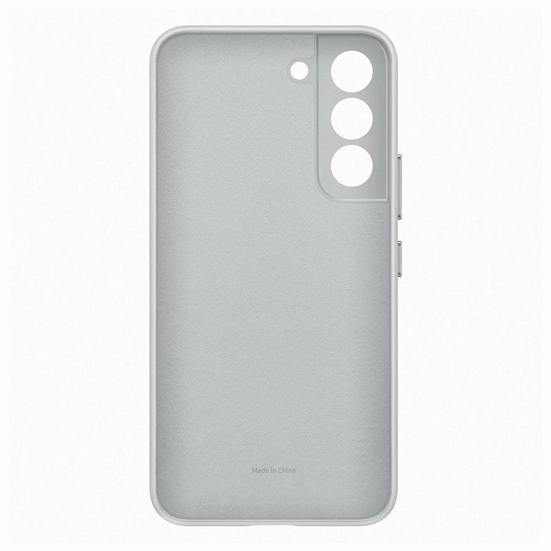 Original Samsung Leather Cover Hülle EF-VS901 für Galaxy S22 Light Gray Grau