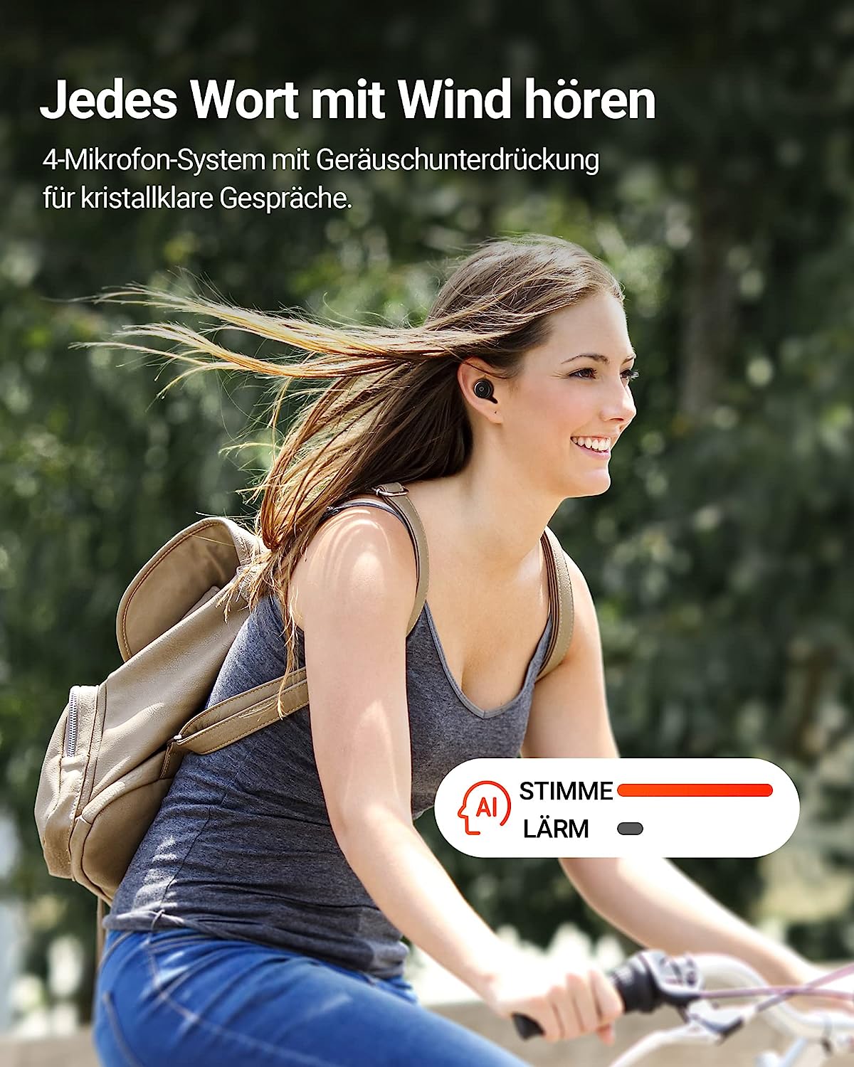LavaBeans Bluetooth Kopfhörer in Ear, 126H Wiedergabe Kabellos LED Wireless Earbuds, IPX 8 Wasserdicht, Noise Cancelling Sport Ohrhörer