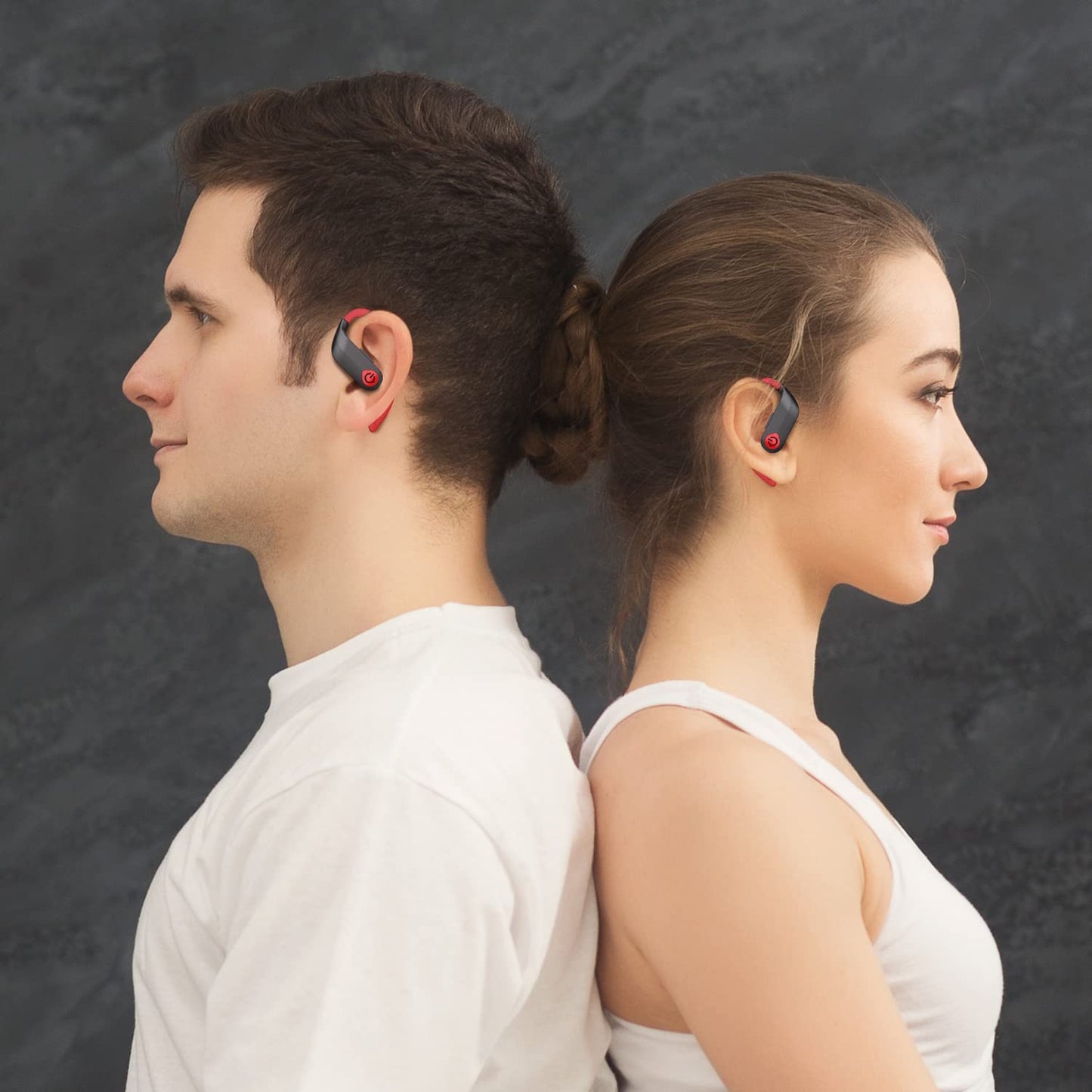 Bluetooth Kopfhörer Sport Kabellos mit Mic 120 Std Dual LED Anzeige Wasserdicht In-Ear Headphones 3D Stereo