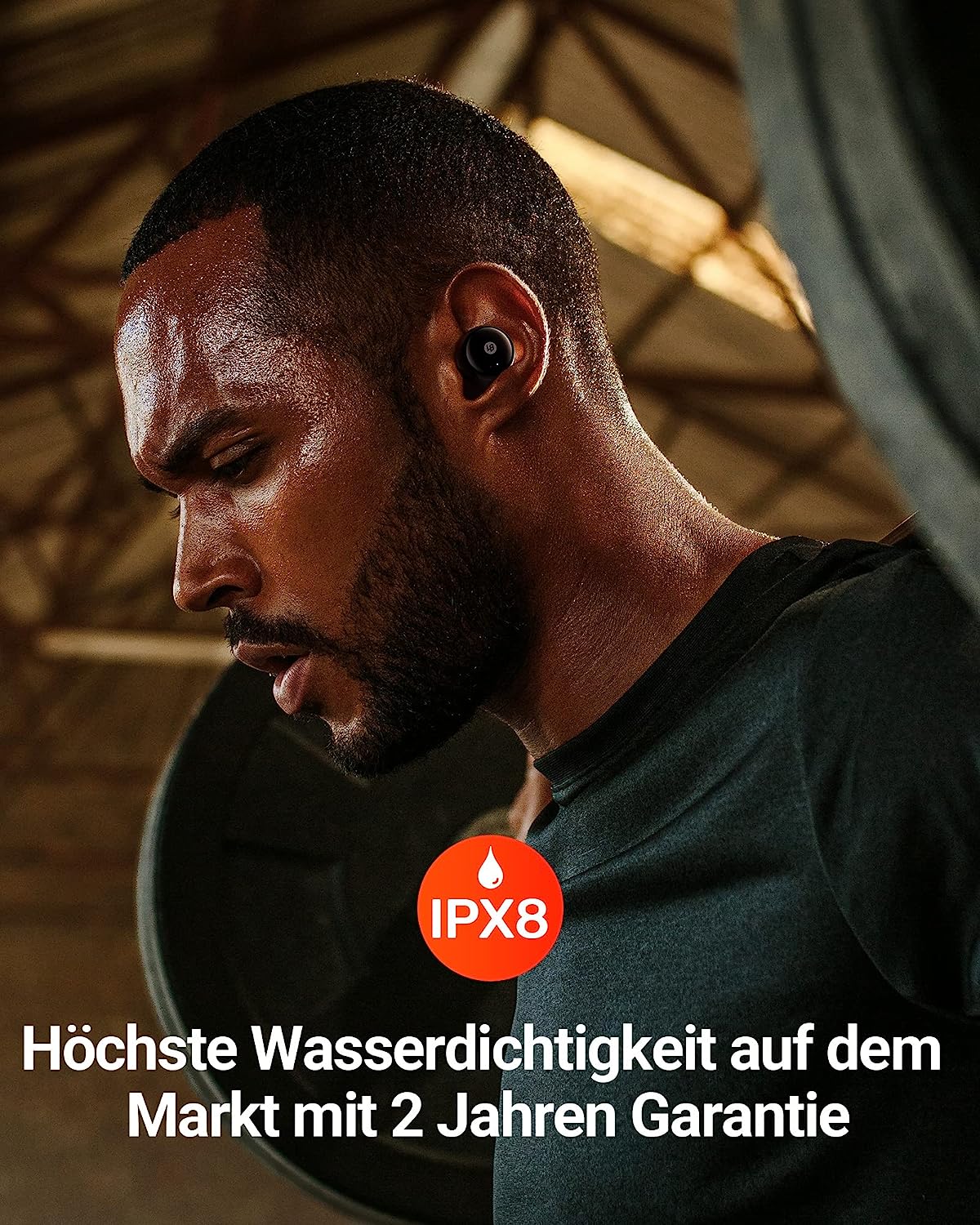 LavaBeans Bluetooth Kopfhörer in Ear, 126H Wiedergabe Kabellos LED Wireless Earbuds, IPX 8 Wasserdicht, Noise Cancelling Sport Ohrhörer
