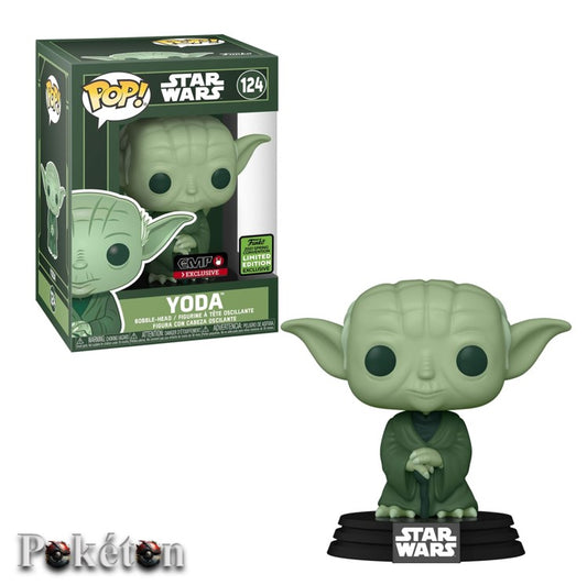 FUNKO POP Star Wars #124 Yoda - lim. Edition 2021 Spring Convention - Vinyl Figur NEU