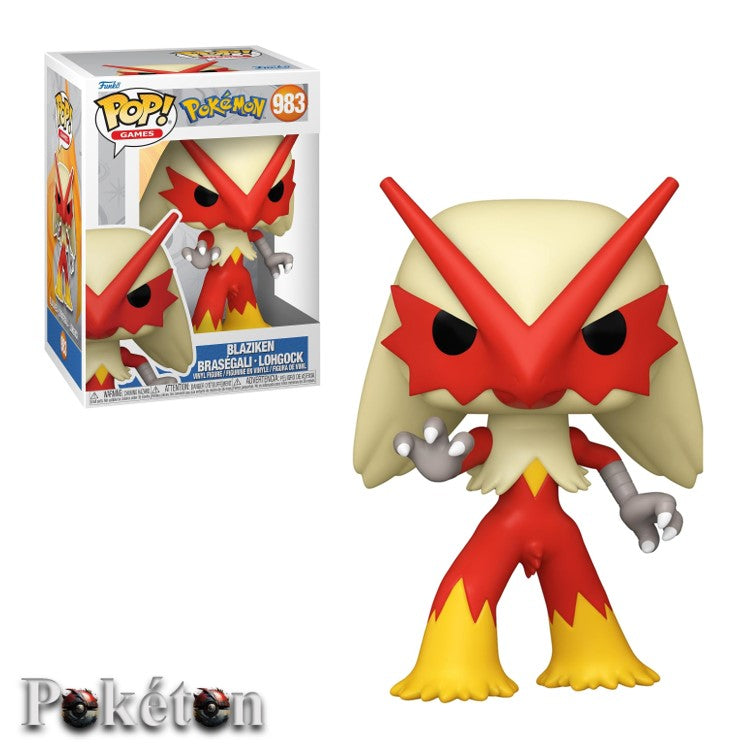 FUNKO POP Pokemon #983 Blaziken / Lohgock Vinyl Figur NEU