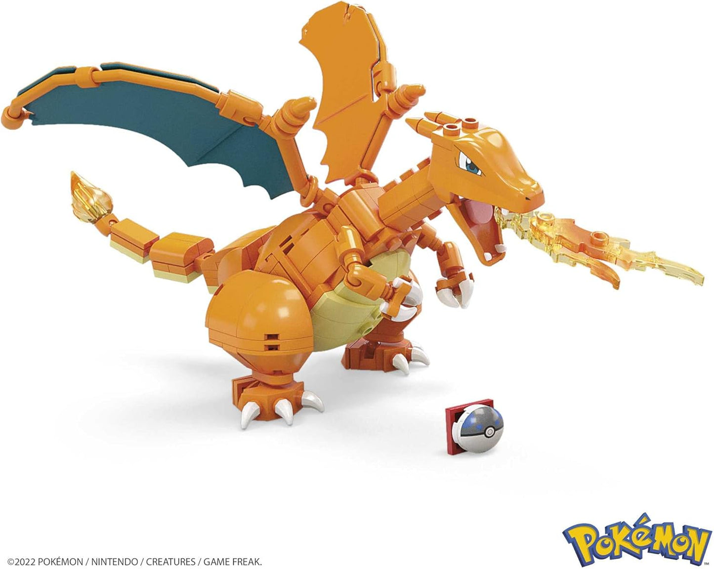 Mega GWY77 Mattel - Pokemon Glurak Charizard 222 Teile Spielzeug - NEU