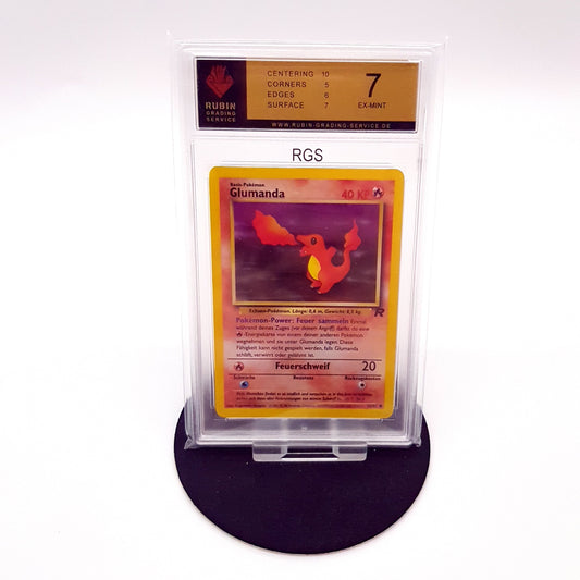 Pokemon Glumanda Charmander 50/82 Team Rocket deutsch Rubin Grading 7 EX-Mint
