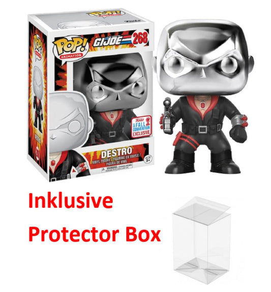 FUNKO POP G.I.JOE #268 Destro Exclusive Edition Figur NEU sealed + Protector Box