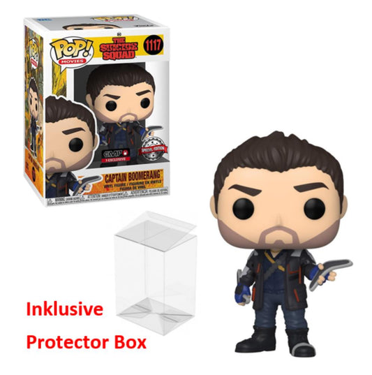 FUNKO POP Suicide Squad #1117 Captain Boomerang Special sealed + Protector Box