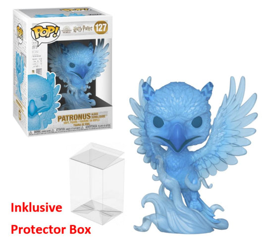 FUNKO POP Harry Potter #127 Patronus Albus Dumbledore Figur NEU+ Protector Box