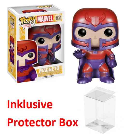 FUNKO POP Marvel #62 Magneto Vinyl Bobble-Head Figur NEU sealed + Protector Box