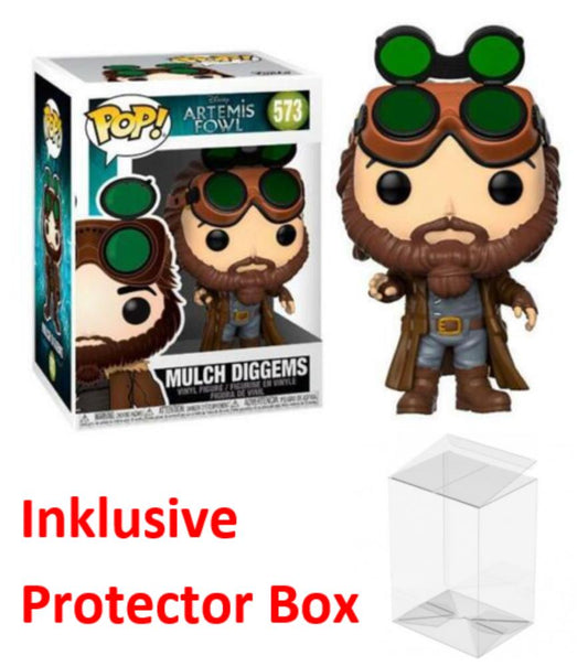 FUNKO POP Disney Artemis Fowl #573 Mulch Diggems Figur sealed + Protector Box