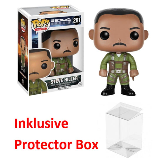 FUNKO POP Independence Day #281 Steve Hiller Figur sealed + Protector Box