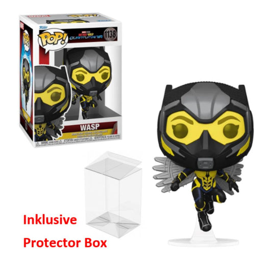 FUNKO POP B-Ware Marvel #1138 Wasp Bobble-Head Vinyl Figur NEU sealed + Protector Box