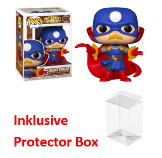FUNKO POP Infinity Warps #858 Soldier Supreme Vinyl Figur sealed + Protector Box