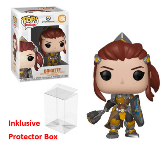 FUNKO POP Overwatch #496 Brigitte Vinyl Figur NEU sealed + Protector Box