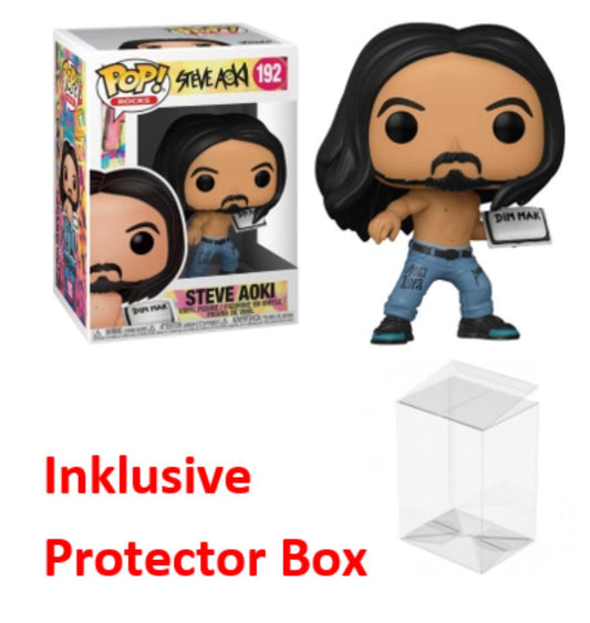 FUNKO POP Rocks #192 Steve Aoki Vinyl Figur NEU sealed + Protector Box