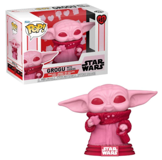 FUNKO POP Star Wars #493 Valentines Grogu with Cookies Bobble-Head NEU sealed
