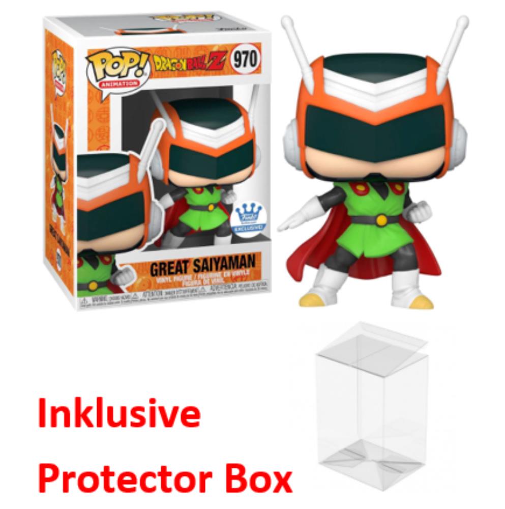 FUNKO POP Dragonball Z #970 Great Saiyaman Exclusive Figur sealed + Protector Box