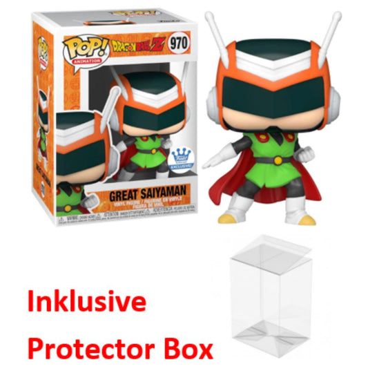 FUNKO POP Dragonball Z #970 Great Saiyaman Exclusive Figur sealed + Protector Box