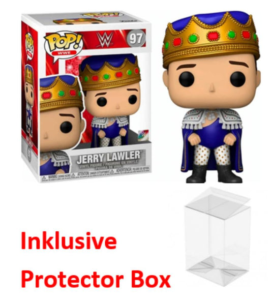FUNKO POP WWE #97 Jerry Lawyer Vinyl Figur NEU sealed + Protector Box