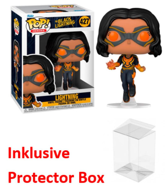 FUNKO POP DC Black Lightning #427 Lightning Vinyl Figur NEU sealed + Protector Box