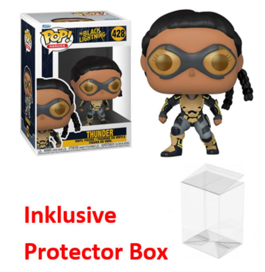 FUNKO POP DC Black Lightning #428 Thunder Vinyl Figur NEU sealed + Protector Box