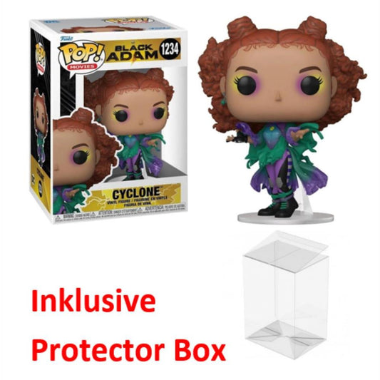FUNKO POP DC Black Adam #1234 Cyclone Vinyl Figur NEU sealed + Protector Box