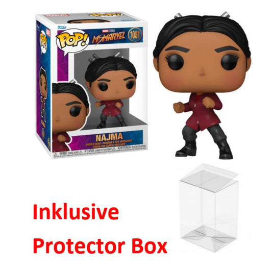 FUNKO POP Ms. Marvel #1081 Najma Bobble-Head Figur NEU sealed + Protector Box