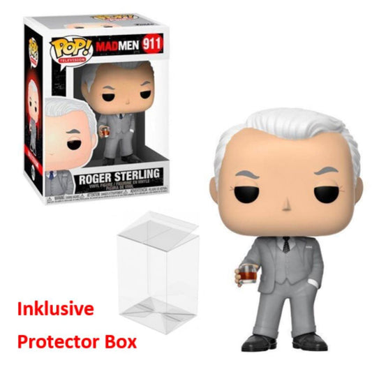 FUNKO POP Mad Men #911 Roger Sterling Vinyl Figur NEU sealed + Protector Box
