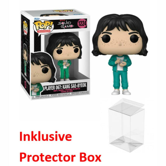 FUNKO POP Squid Game #1224 Player 067: Kang Sae-Byeok sealed + Protector Box