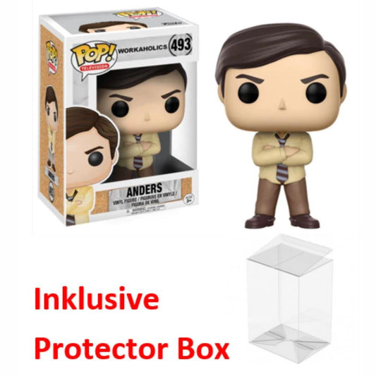 FUNKO POP Workaholics #493 Anders Vinyl Figur NEU sealed + Protector Box
