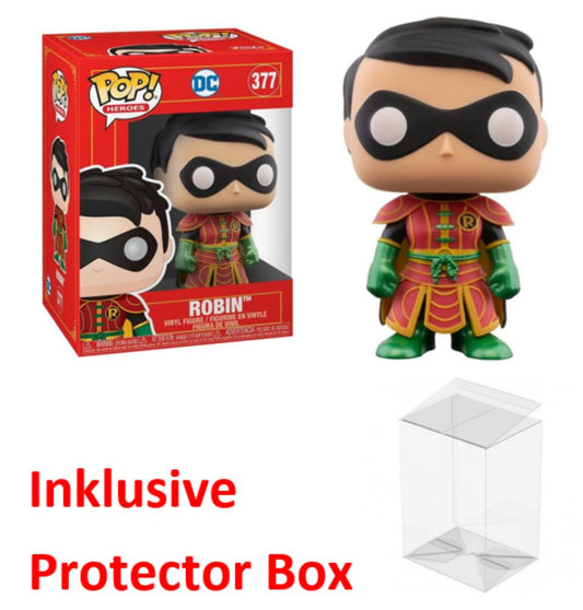 FUNKO POP DC #377 Robin Vinyl Figur NEU sealed + Protector Box