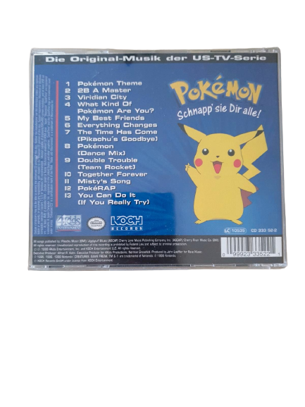 Pokemon CD mit Original Soundtracks, wie dem Pokerap (DE) inkl Poster 1999