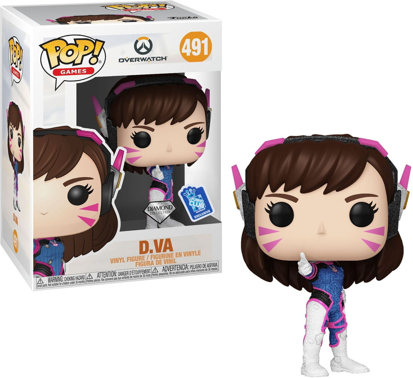 FUNKO POP Overwatch #491 D.Va Vinyl Figur NEU