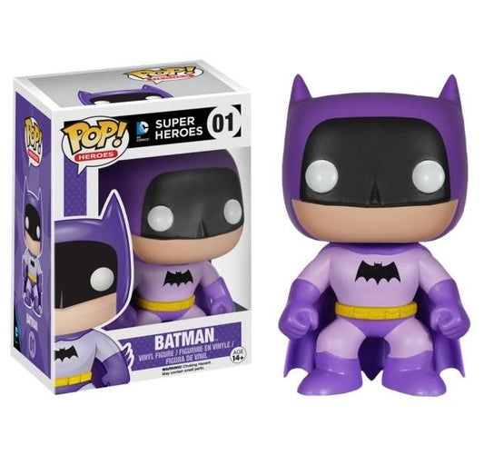 FUNKO POP Super Heroes #01 Batman Purple Vinyl Figur NEU sealed
