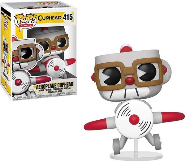 FUNKO POP Games - Cuphead #415 Aeroplane Cuphead Vinyl Figur NEU