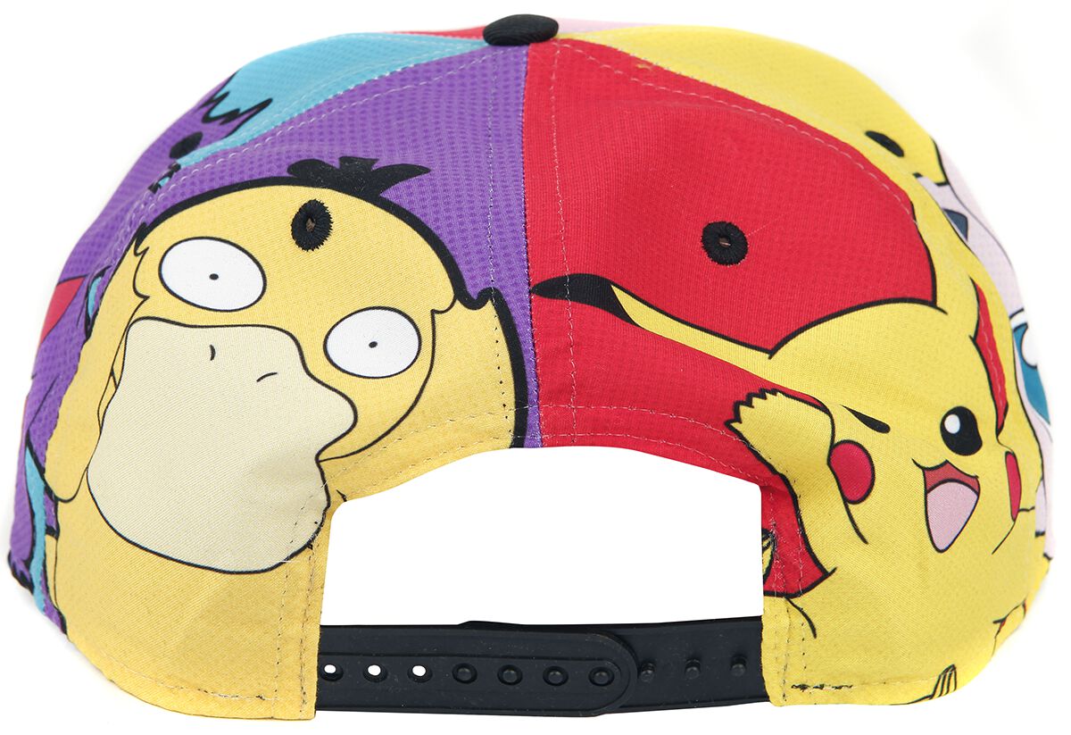Pokemon Multi Pop Art Pikachu & Co - Snapback Cap Mütze Basecap - verstellbar