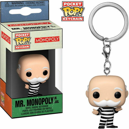 Pocket Pop! Keychain FUNKO - Mr. Monopoly in Jail - Schlüsselanhänger